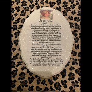 Footprints play wall plaque